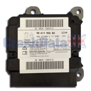 PEUGEOT 2008 9861190680 Airbag ECU Crash Data Reset